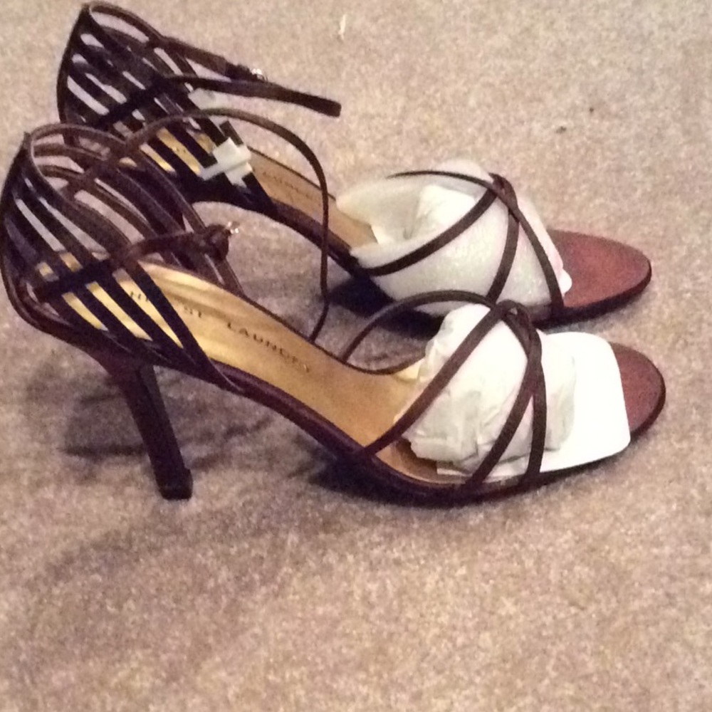 Chinese laundry Brown bronze shoes Heels Sandles Strap, 9m New